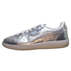 Puma | Palmero Silver Chrome Leather Low Top Sneakers Women's Size 5